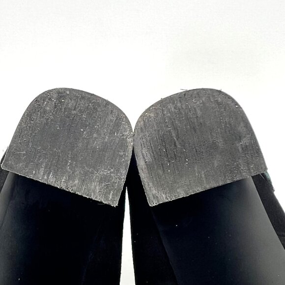 Steve Madden Edit Womens Black Suede Ankle Boots Red Rose Embroidery Side Zipper - Picture 9 of 16